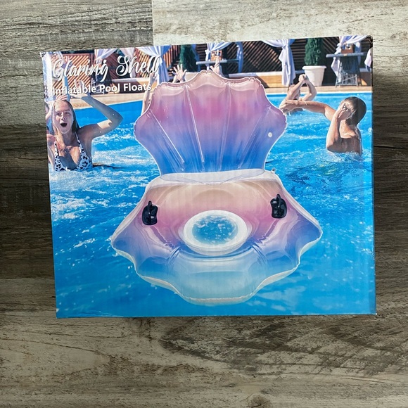 New Inflatable River Run Pool Tube Pool float w/ Mesh Bottom/Handles/Cup Holder - Picture 2 of 5